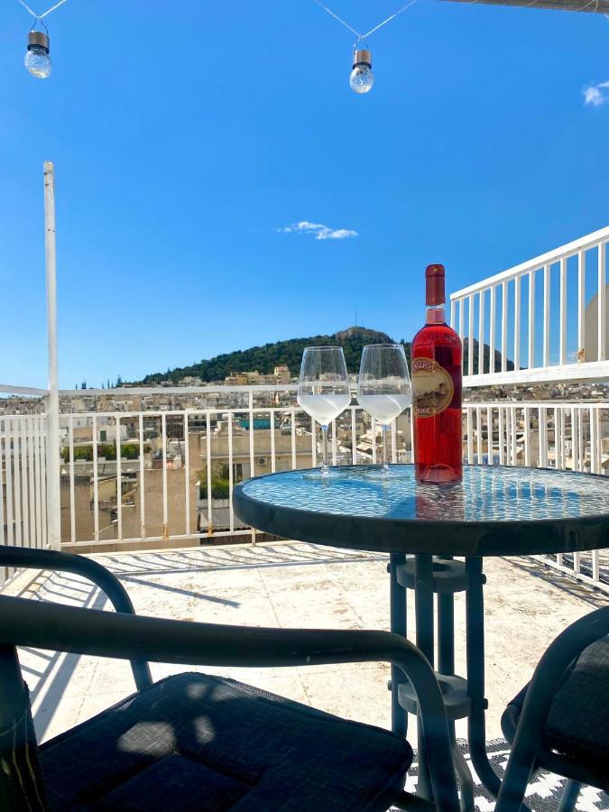 Apartment With Beautiful View Of Lycabettus Atena Exterior foto